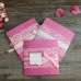 Lace Invitation Pink Greeting Card with Butterfly Bow Wedding Invitation Customized 